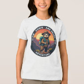 Witte luiaard vertragen en genieten van het avontu Tri-Blend shirt (Voorkant)