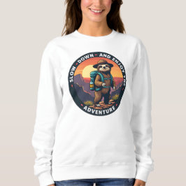 Witte luiaard vertragen en genieten van het avontu trui