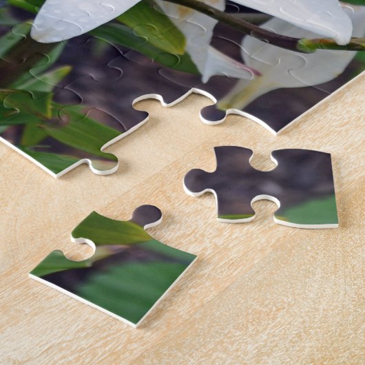 Witte luibloempuzzel legpuzzel (Zijkant)