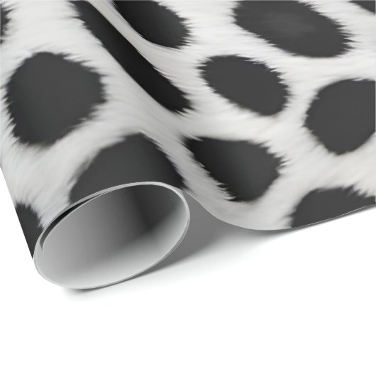 Witte luipaard Elegant Modern Luxe Collectie Cadeaupapier (Rol Hoek)