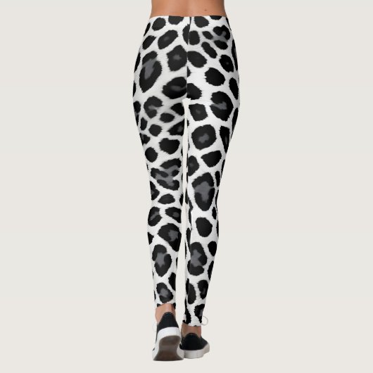 Witte luipaard Elegant Populair Luxe Collectie Leggings (Achterkant)