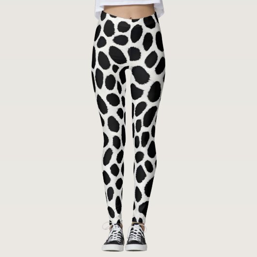 Witte luipaard Elegant Trendy luxe Collectie Leggings (Voorkant)