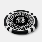 Witte Luipaard Elegante Populaire Luxe Collectie Poker Chips (Enkel)