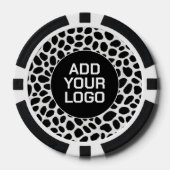 Witte Luipaard Elegante Trendy Luxe Collectie Poker Chips (Voorkant)