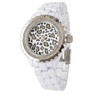 Witte Luipaard Horloge