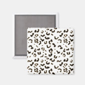 witte luipaard magneet (Voorkant / Achterkant)