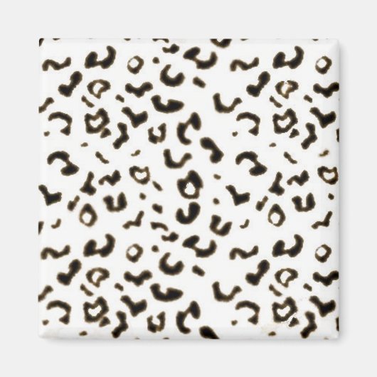 witte luipaard magneet (Voorkant)