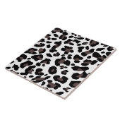 Witte luipaarden, vingerafdrukken van dierenbont, tegeltje (Zijkant)