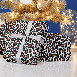 Witte Luipaardhuidprint Cadeaupapier