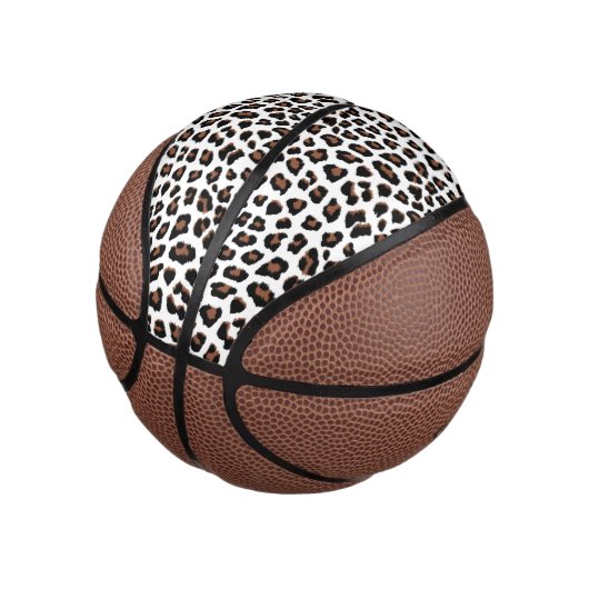 Witte Luipaardprint Basketbal (Schuin)