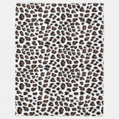 Witte Luipaardprint Fleece Deken (Voorkant)