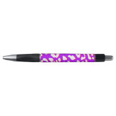 Witte Luipaardprint Paars Roze Pen (Voorkant)