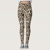 Witte Luipaardprint Safari ID1157 Leggings (Voorkant)