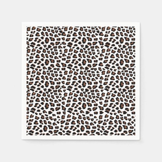 Witte Luipaardprint Servet (Voorkant)
