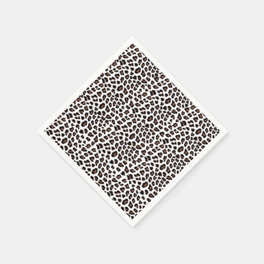 Witte Luipaardprint  Servet (Hoek)