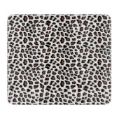 Witte Luipaardprint Snijplank (Voorkant)