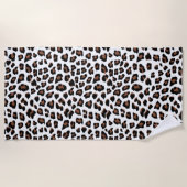 Witte Luipaardprint Strandlaken (Voorkant)