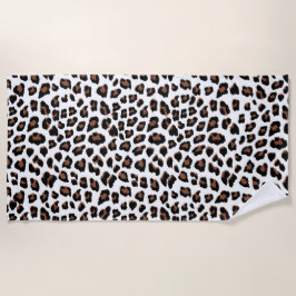Witte Luipaardprint Strandlaken