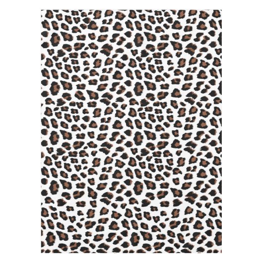 Witte Luipaardprint Tafelkleed (Voorkant)