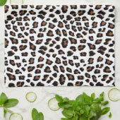 Witte Luipaardprint Theedoek (Gevouwen)