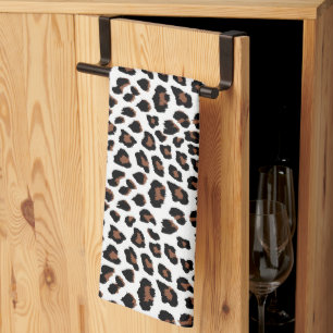 Witte Luipaardprint Theedoek