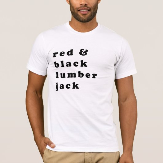 witte lumberjack plaid t-shirt (Voorkant)