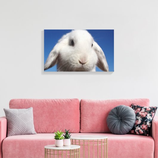 Witte lus canvas afdruk (Insitu (Woonkamer))