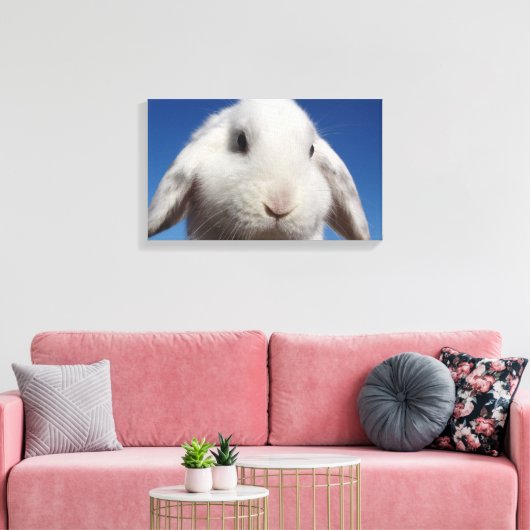 Witte lus canvas afdruk (Insitu (Woonkamer))