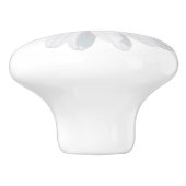 witte maaltijd keramische knop (Zijkant)