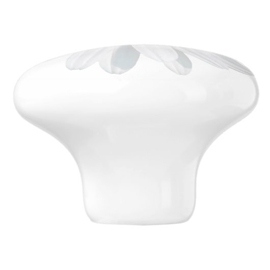 witte maaltijd keramische knop (Zijkant)