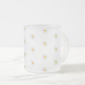 witte maaltijd matglas koffiemok (Voorkant rechts)