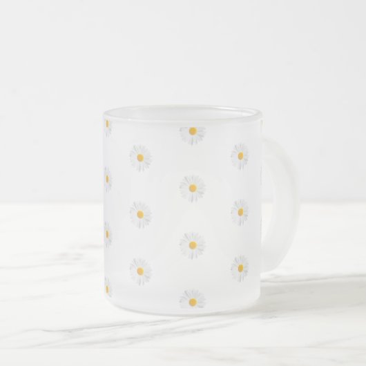 witte maaltijd matglas koffiemok (Voorkant rechts)