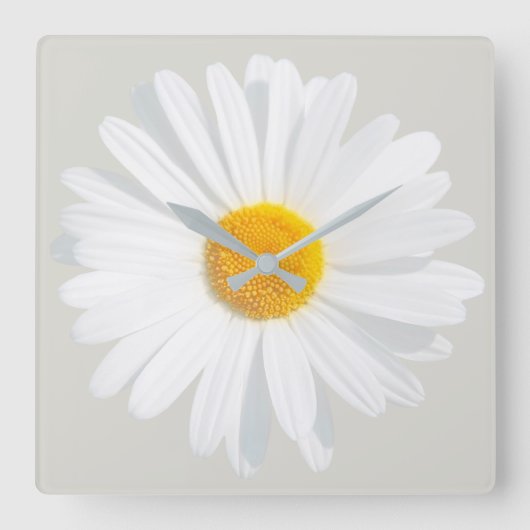 witte maaltijd vierkante klok (Voorkant)