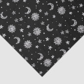 Witte maan en sterren tissuepapier (Detail)