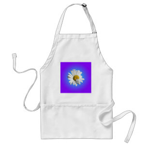 Witte Madelief Bloem Bloemig Paars Blauw Verloop Standaard Schort