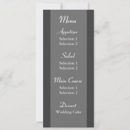Witte Madelief Bruiloftsreceptie Diner Menu Sjablo Kaart