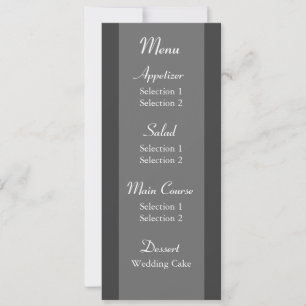 Witte Madelief Bruiloftsreceptie Diner Menu Sjablo Kaart