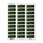 Witte Madelief Donkergroene Bloemen Etiket (Full Sheet)