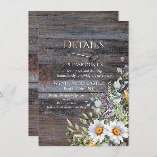 Witte Madelief Informatiekaartje (Voorkant / Achterkant)