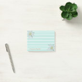 Witte madelief op strepen - gepersonaliseerd post-it® notes (Kantoor)