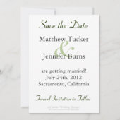 Witte Madelief Save the Date Aankondigingskaart (Achterkant)