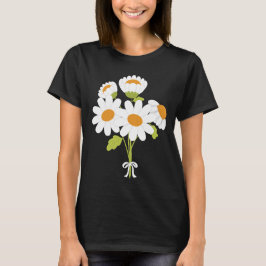 Witte madeliefbundel t-shirt
