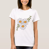 Witte madeliefbundel t-shirt (Voorkant)