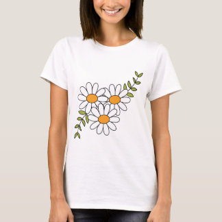 Witte madeliefbundel t-shirt