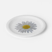 Witte madeliefje bloem, bloeiende madeliefje, bloe papieren bordje (Gekanteld)