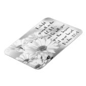 Witte madeliefje bloemen bijbel vers Psalm 37:4 Ma Magneet (Linkerzijde)