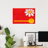 Witte Madeliefje Luciferdoosje Kunstprint, Tsjecho Poster (Thuiskantoor)