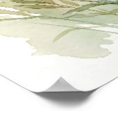 Witte Madeliefje Wildbloem Waterverf Poster (Hoek)