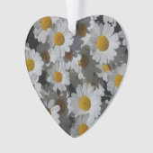 Witte madeliefjes acryl ornament (voorkant)