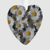 Witte madeliefjes acryl ornament (voorkant)